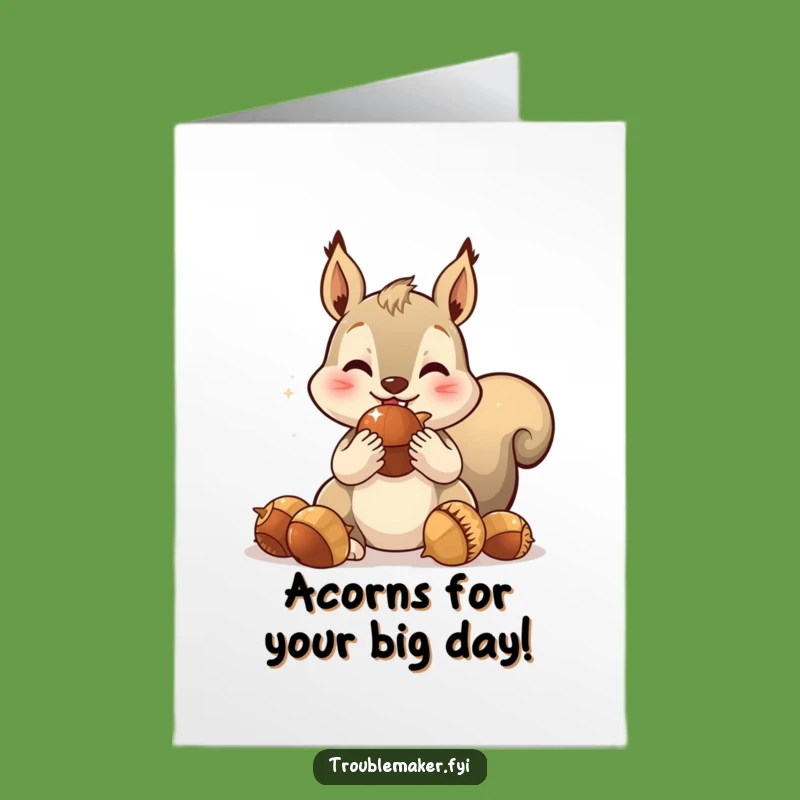 Free Printable Birthday Card: Squirrel's Acorn Feast - Hilarious DIY Gift for a Nutty Celebration!