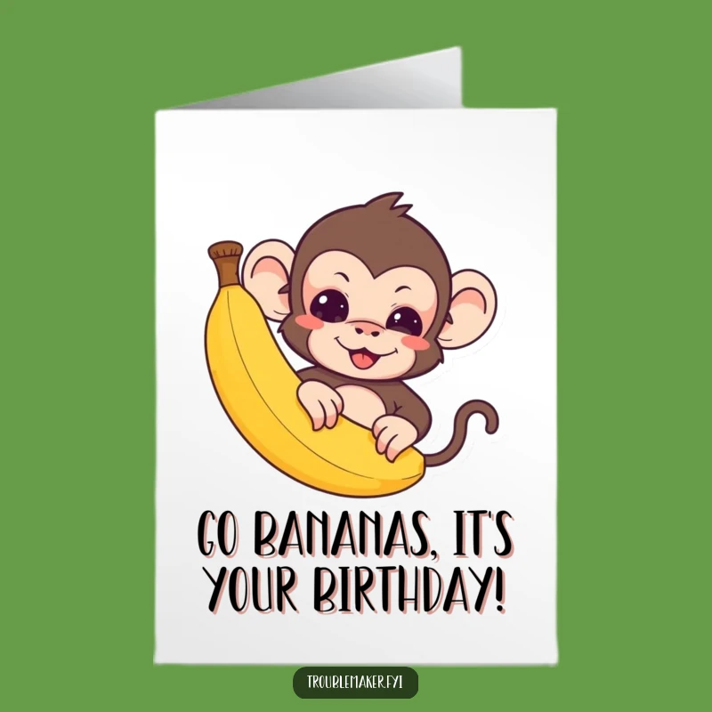 Free Printable Funny Birthday Card: Monkey's Mischievous Birthday Surprise Downloadable Gift!