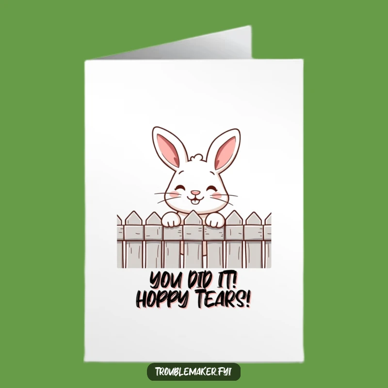 Free Printable Congrats Card: Cheeky Rabbit Grin, Funny Downloadable Greeting