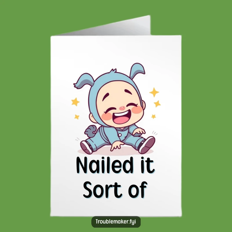 Free Printable Congrats Card: Troublemaker Trip Celebration Humor