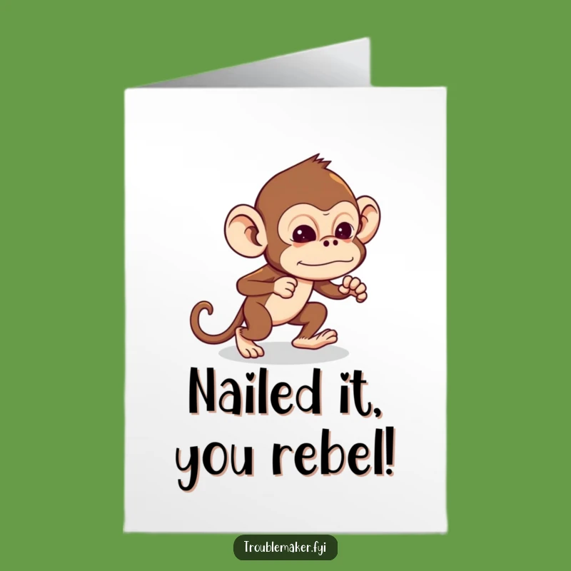 Hilarious Free Printable Congrats Card: Sneaky Monkey DL