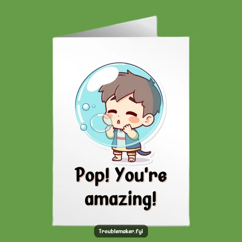 Free Printable Congrats Card: Troublemaker Bubble Pop Celebration
