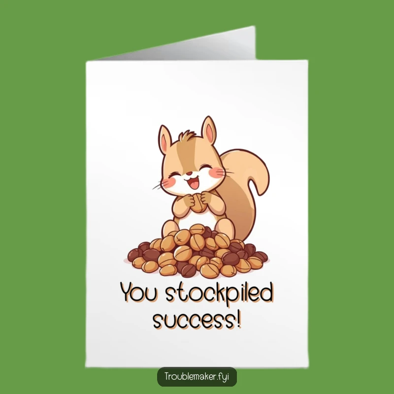 Free Printable Congrats Card: Nutty Saver, Humorous Downloadable Gift