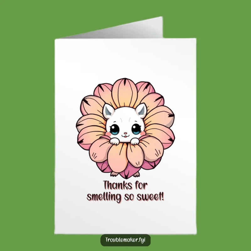 Free Printable Thank You Card: Flower Hide Thanks for a Heartfelt Downloadable Gift
