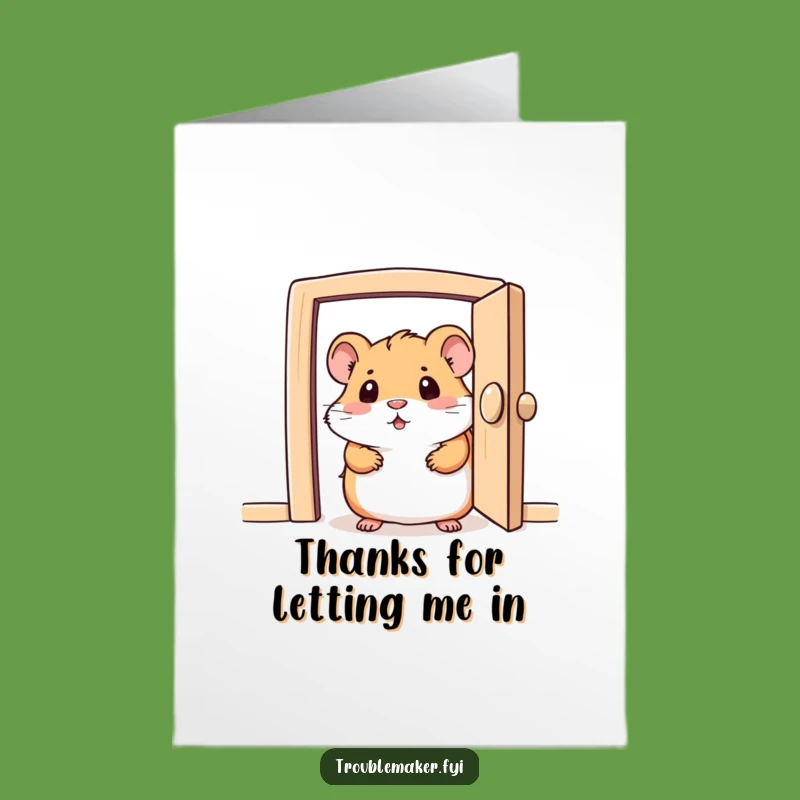 Free Printable Thank You Card: Hamster's Little Peek - DIY & Downloadable Gratitude!