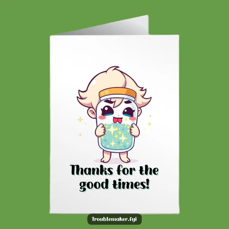 Funny Free Printable Thank You Card: Mischief Jar, Grateful Troublemaker Download