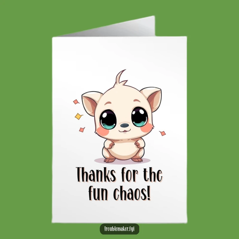 Humorous Free Printable Thank You Card: Little Chaos Maker - Downloadable Gratitude