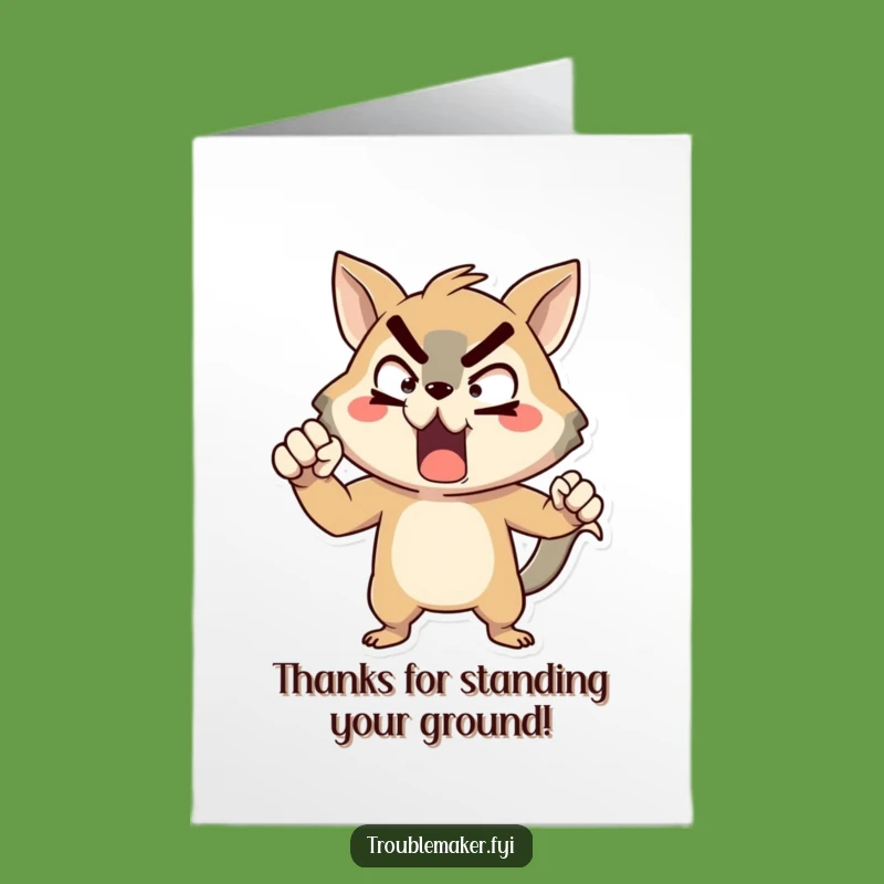Free Printable Thank You Card: Mock Defiance Animal Downloadable Gift