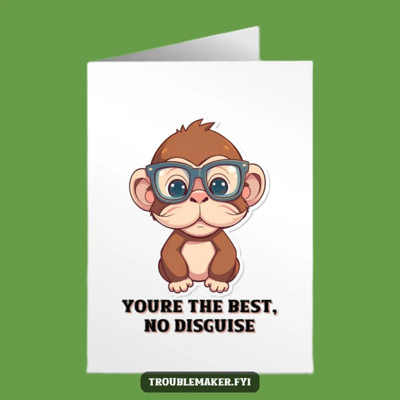 Funny Free Printable Thank You Card: Mustache Monkey DL Gift