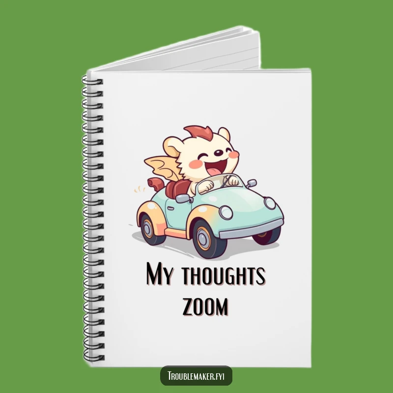Funny Creature Toy Car Notebook - Hilarious Journal for Fast Thinkers