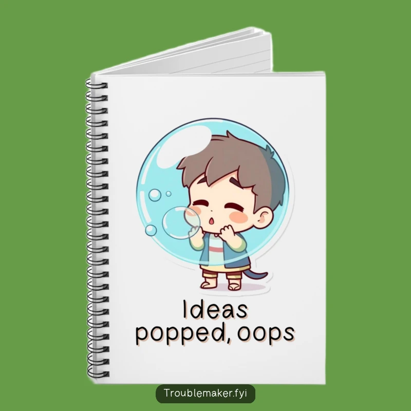 Funny Troublemaker Bubble Pop Notebook: Jot Down Ideas Before the Pop, Perfect Gift