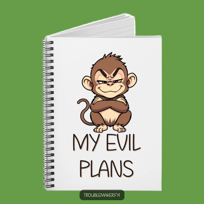 Funny Troublemaker Monkey Notebook: Jot Down Your Sly Plans with This Character Journal