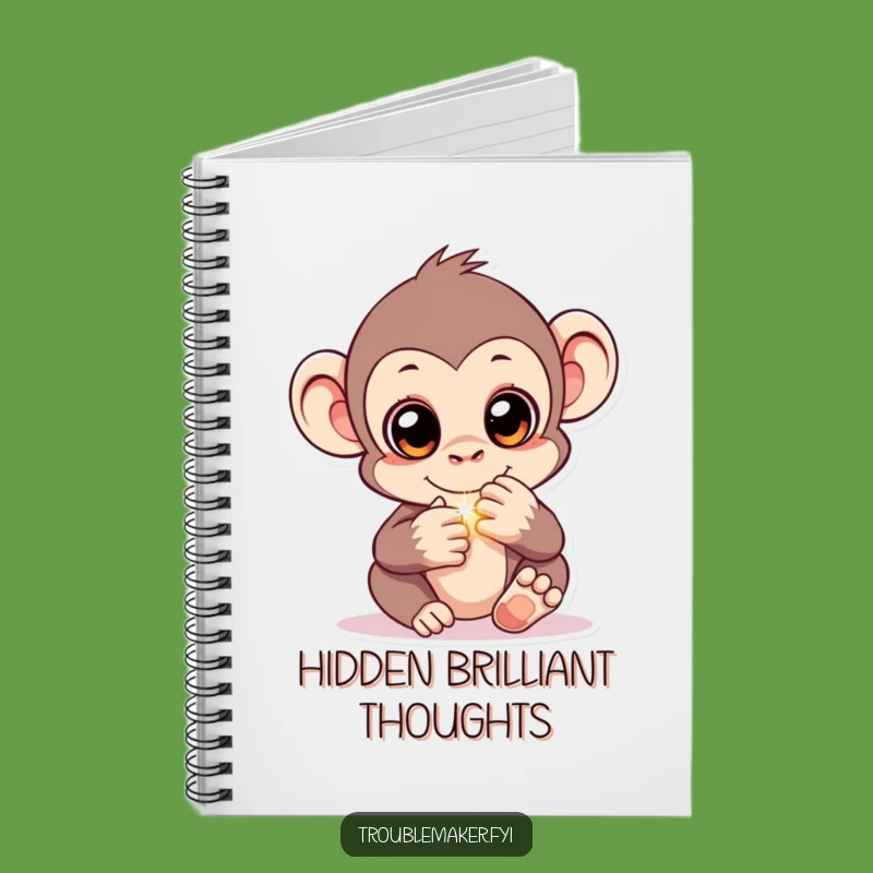 Funny Monkey Treasure Notebook - Jot Down Secrets with Primate Cunning!