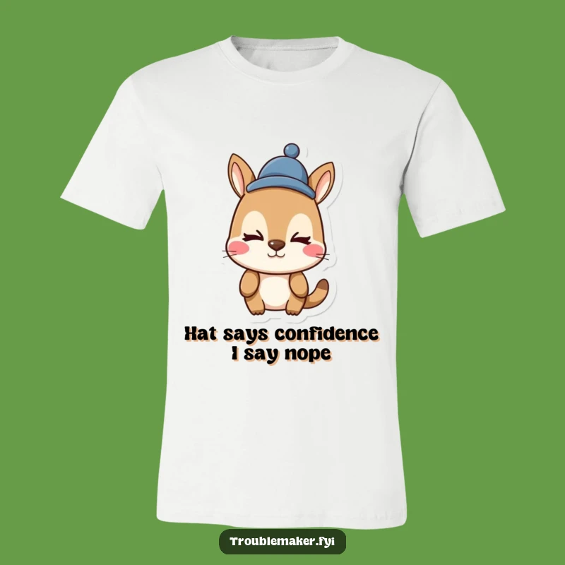 Funny Animal T-Shirt: Silly Face, Funny Hat - Hilarious Outfit for Any Occasion