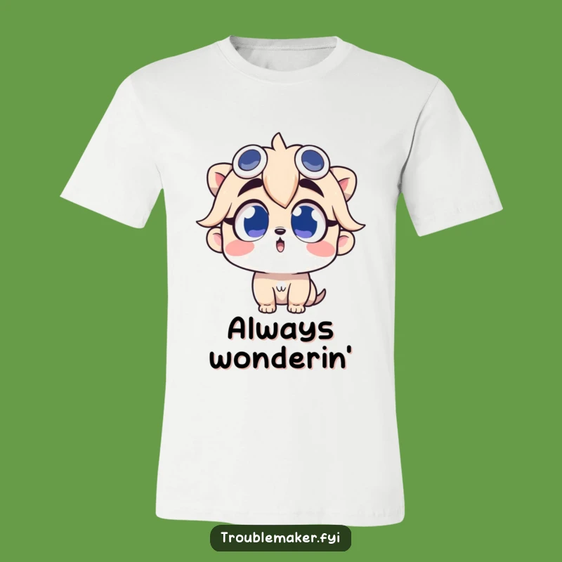 Funny Curious Troublemaker T-Shirt - Hilarious Tee for the Wide-Eyed & Wonderful