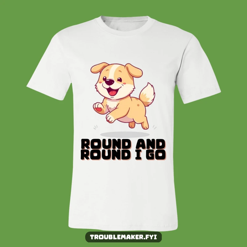 Funny Dog Chasing Tail T-Shirt - Hilarious Apparel for Pooch Parents