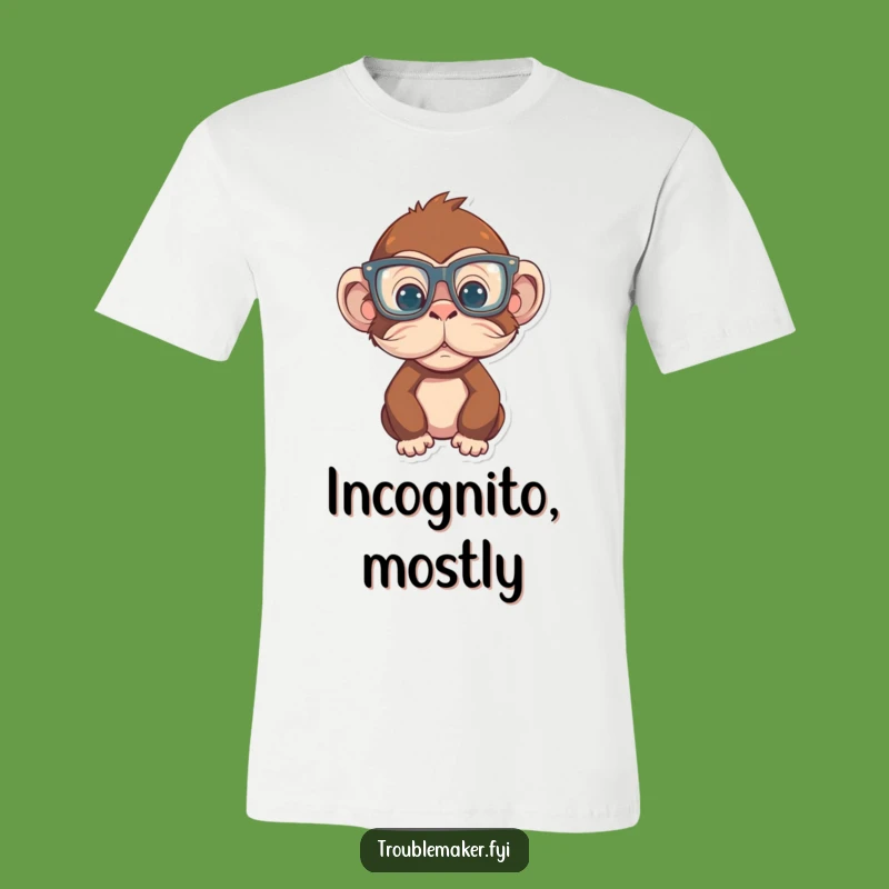 Funny Monkey Disguise T-Shirt: Hilarious Primate in Costume Tee