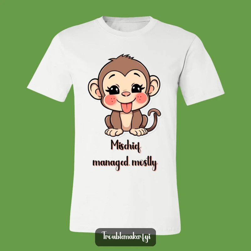 Funny Monkey Tongue Wink T-Shirt: Express Your Cheeky Side with Humor!