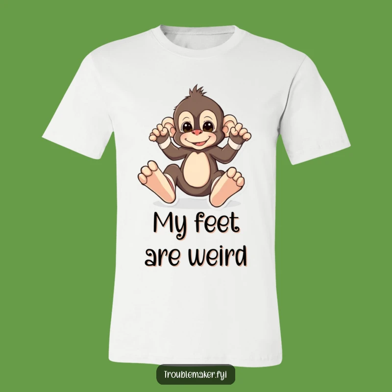 Funny Monkey Mismatched Socks Tee - Embrace Quirky Style with This Hilarious Shirt!