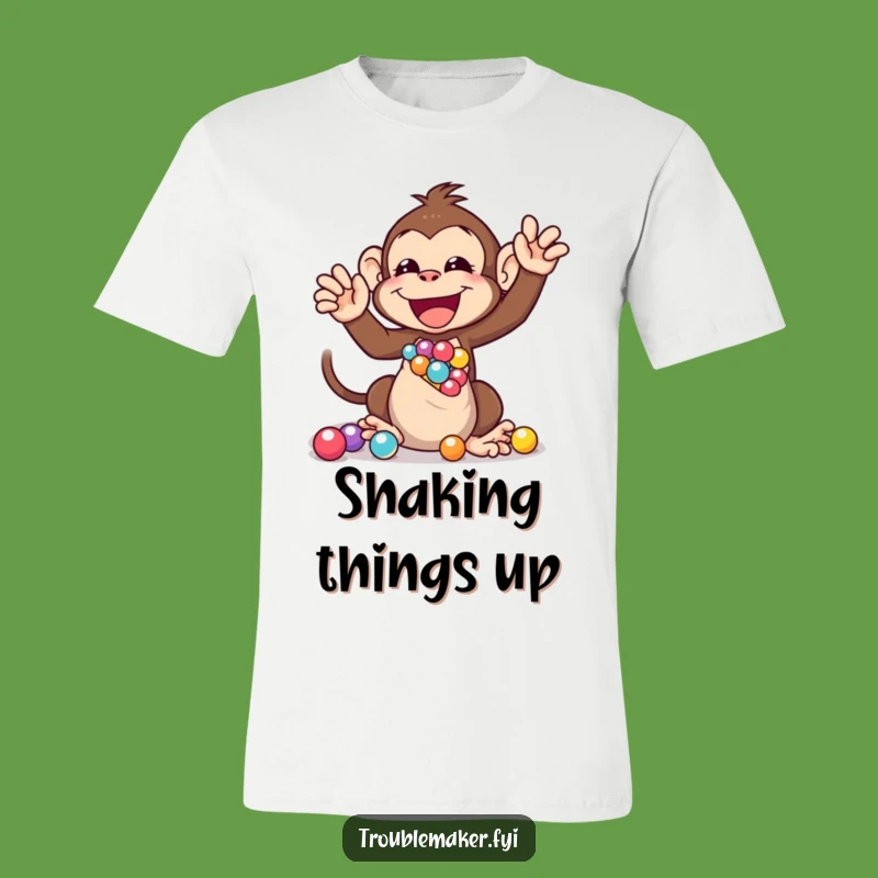 Funny Monkey Marbles Tee - Unleash Your Inner Primate with This Hilarious Shirt!