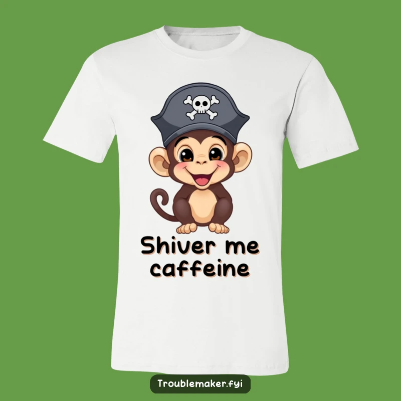 Funny Pirate Monkey T-Shirt: Wear Your Mischief with This Character Tee