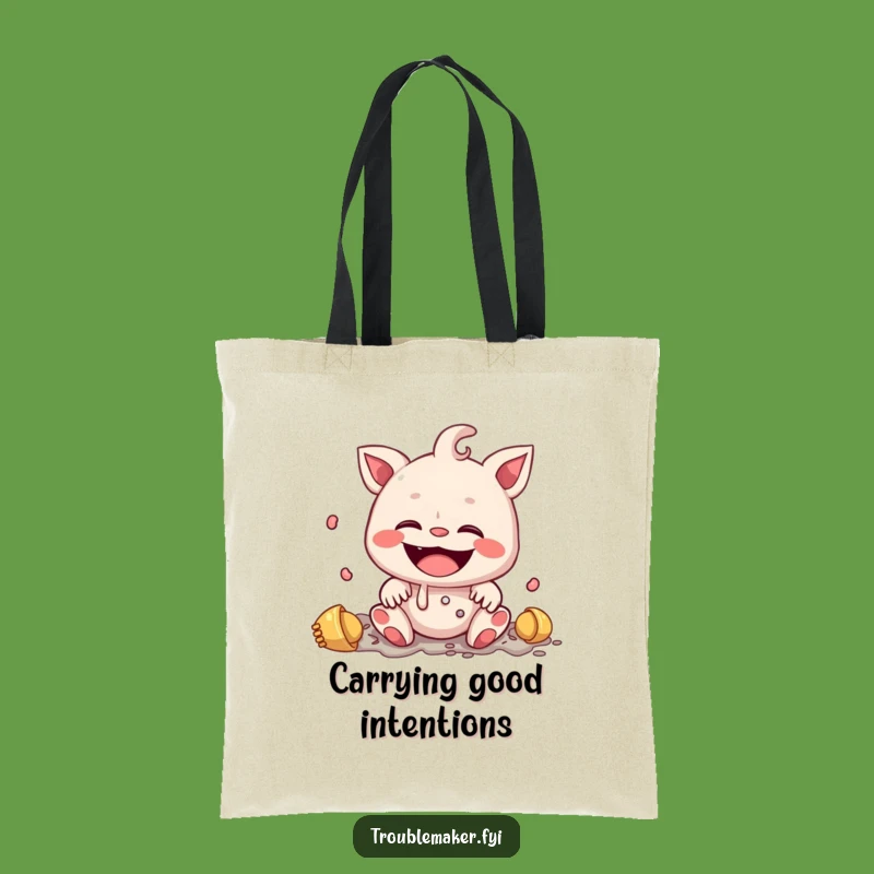 Funny Creature Mess Creator Tote Bag - Hilarious Carryall for Adorable Mishaps