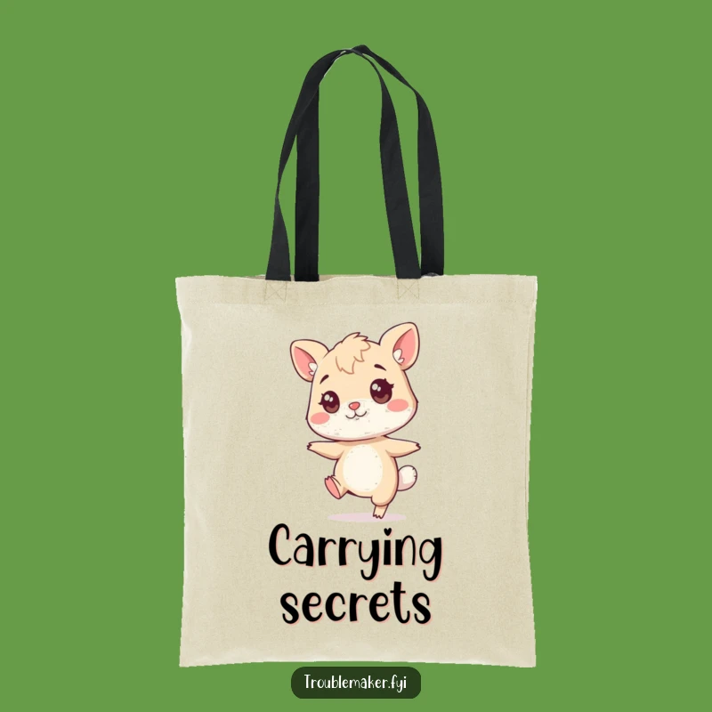 Funny Sneaky Animal Tote Bag - Tiptoe Mischief Carry-All