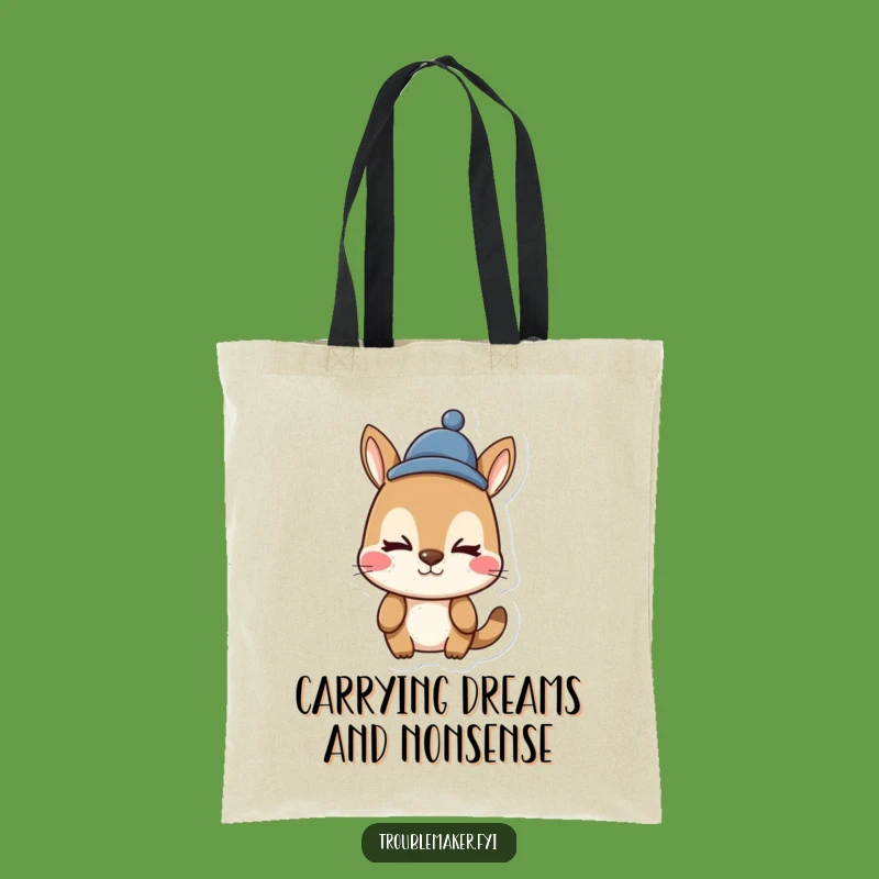 Funny Animal Tote Bag: Silly Face, Funny Hat - Practical and Hilarious Accessory