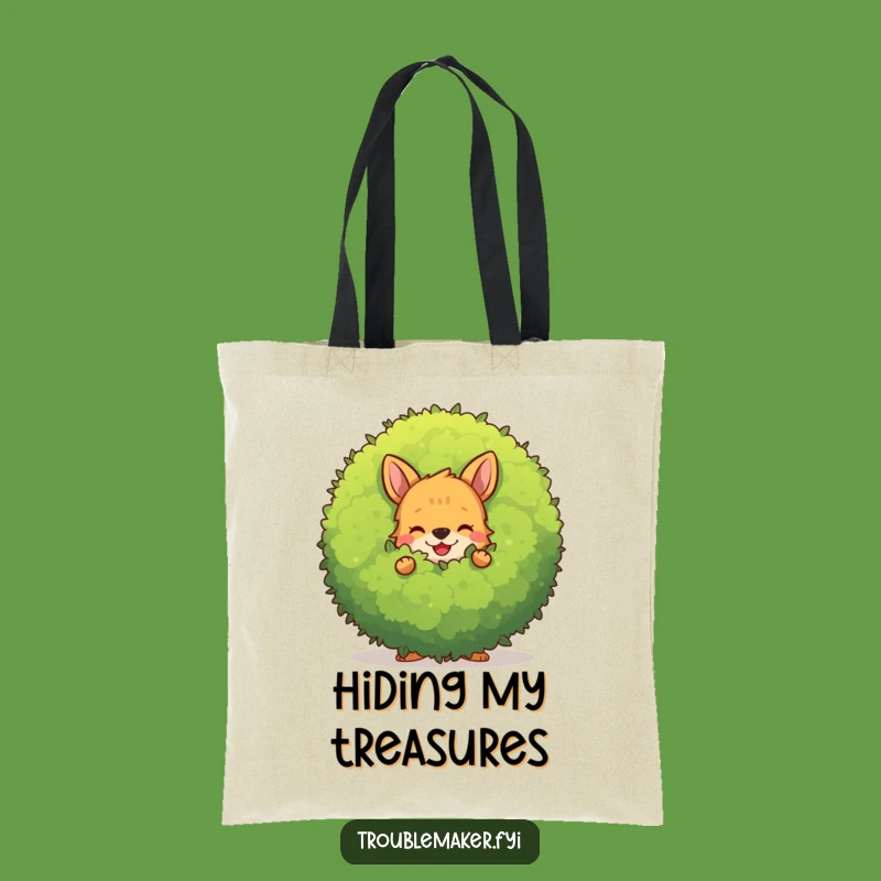 Funny Bush Hider Tote Bag: Carry Your Secrets with This Playful Animal Bag