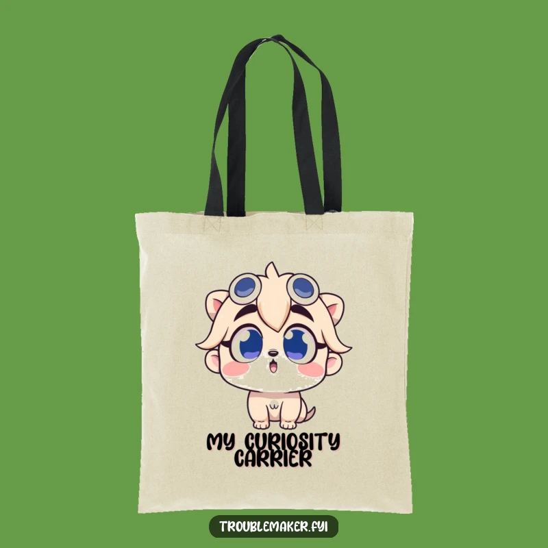 Funny Curious Troublemaker Tote Bag - Hilarious Carry-All for Explorers