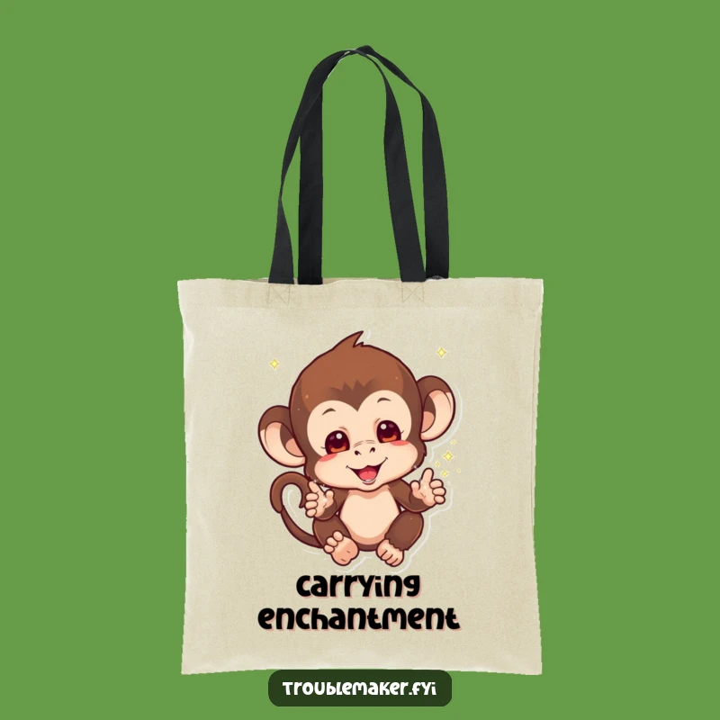 Funny Sparkle Monkey Tote Bag: Carry Your Magic in Style