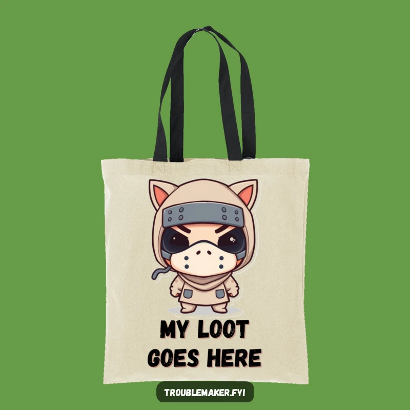 Funny Bandit Mask Wink Tote Bag a Hilarious Accessory for Cheeky People