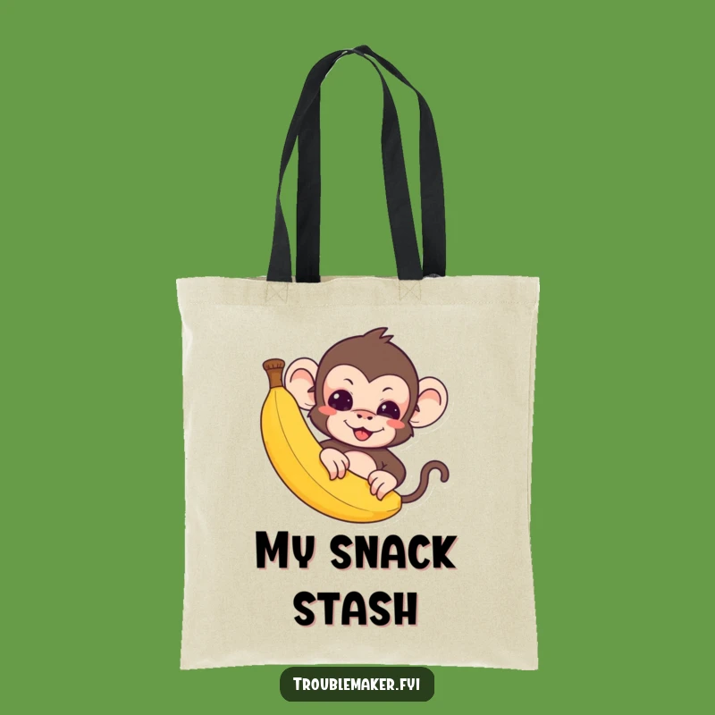 Funny Monkey Tote Bag: Banana Bandit - Practical Funny Gift!